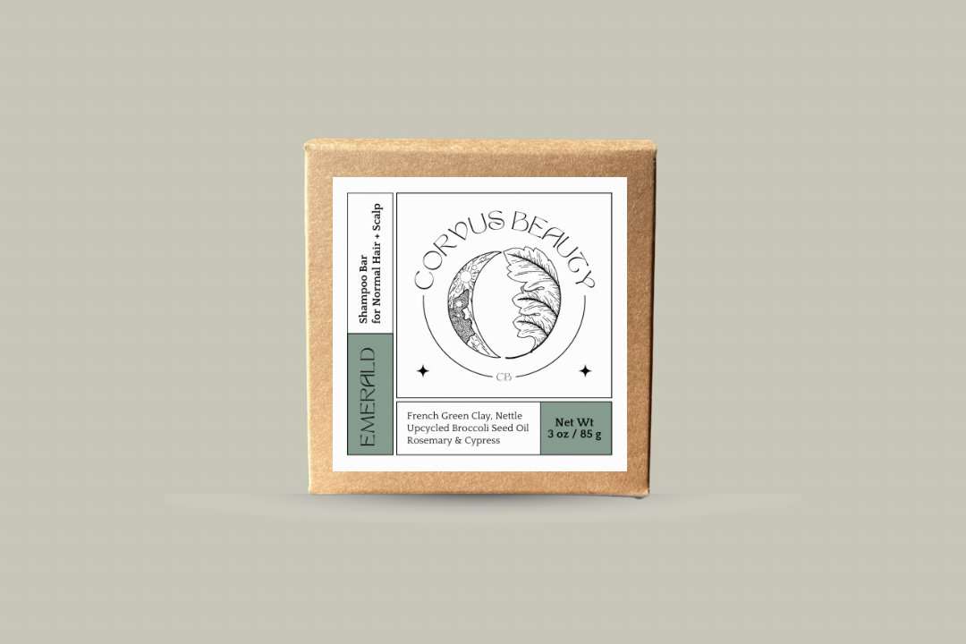 EMERALD: Maintenance Shampoo Bar for Normal Hair and Scalp - Corvus Botanicals