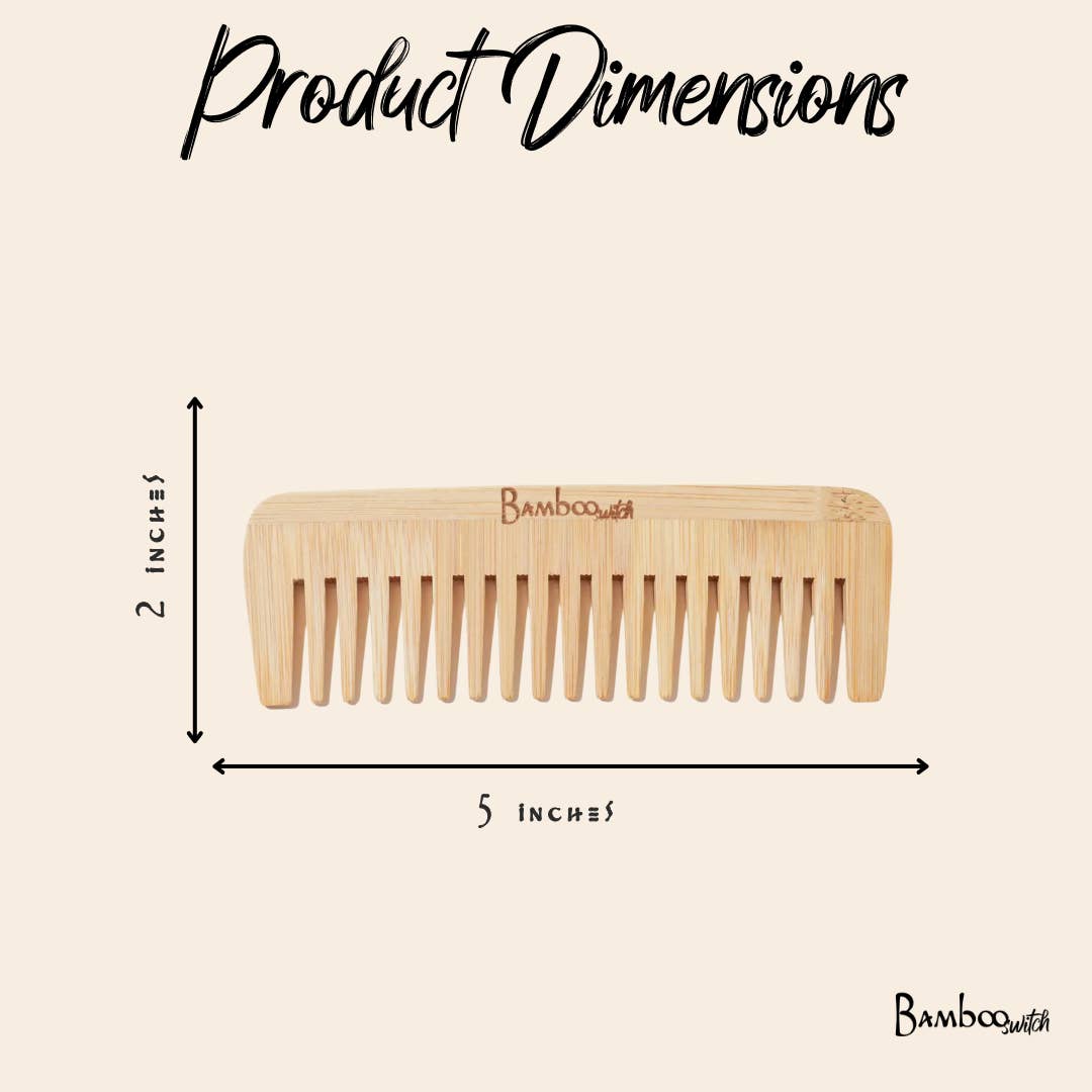 Bamboo Wide Tooth Comb