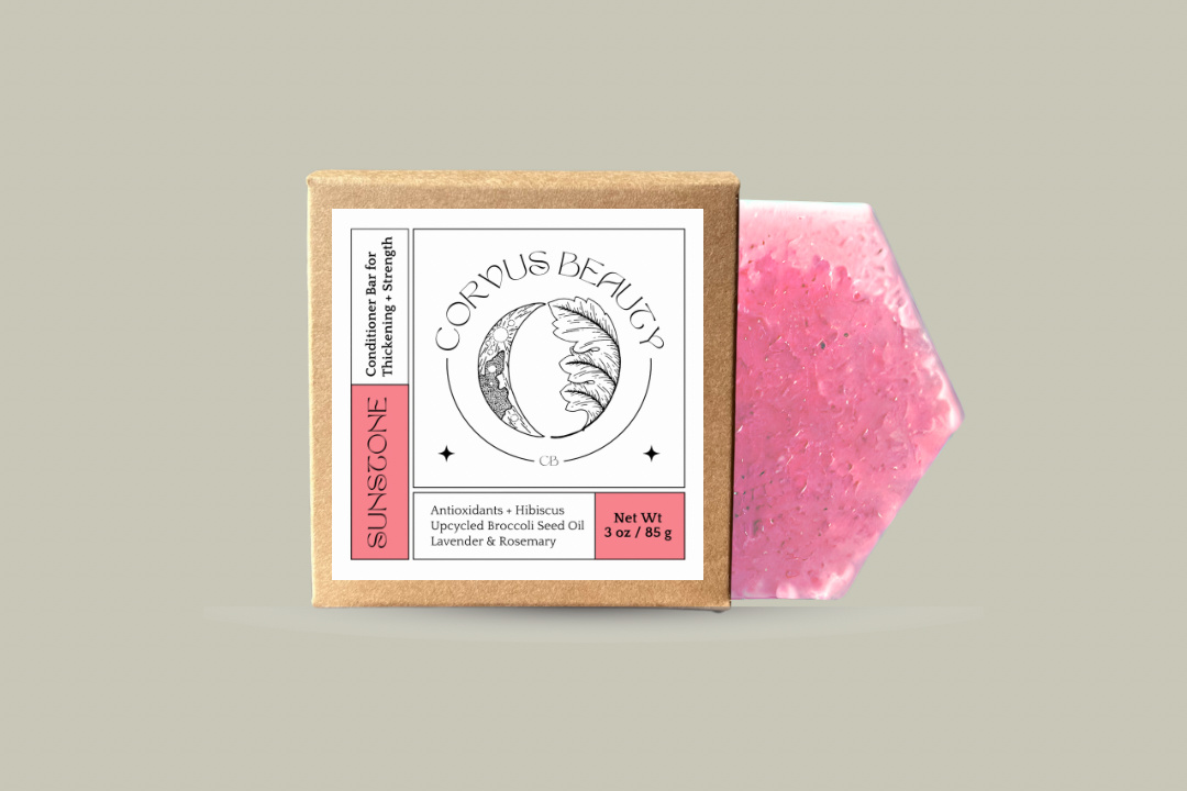 SUNSTONE Conditioner Bar for Thickening + Strength - Corvus Botanicals