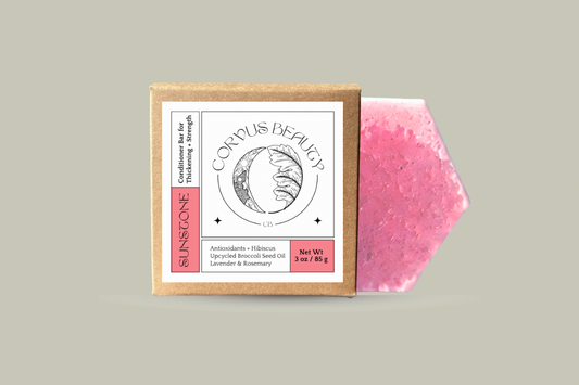 SUNSTONE Conditioner Bar for Thickening + Strength - Corvus Botanicals