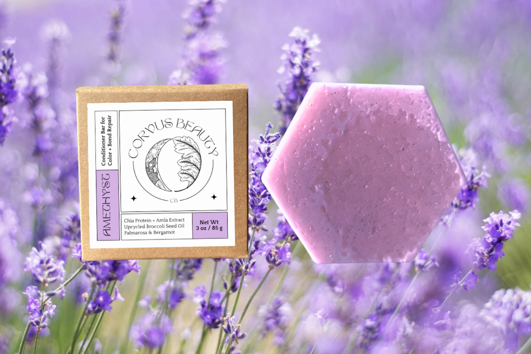 AMETHYST Conditioner Bar for Color + Bond Repair - Corvus Botanicals