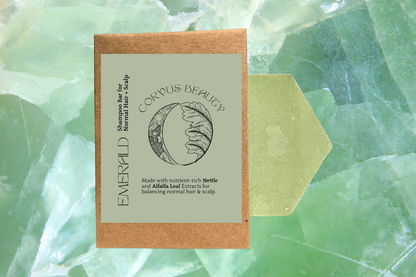 EMERALD: Maintenance Shampoo Bar for Normal Hair and Scalp - Corvus Botanicals