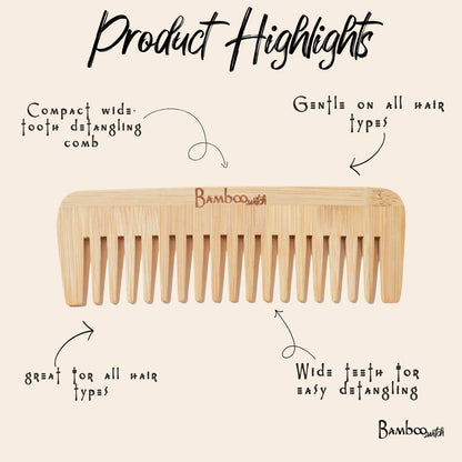 Bamboo Wide Tooth Comb